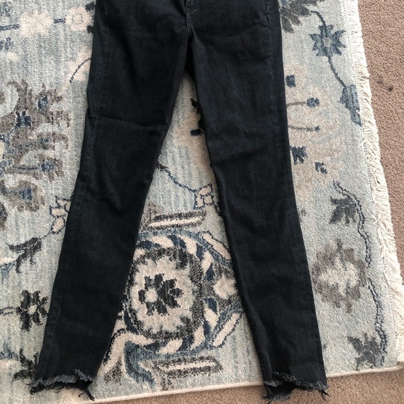 Express jeans raw hem ankle legging - size 4R - Picture 2 of 4